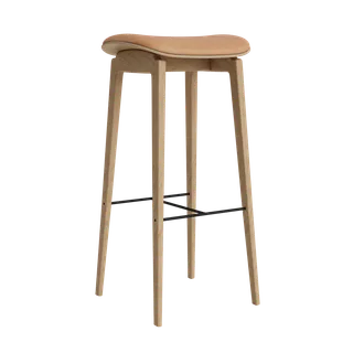 NY11 Counter & Bar w/o Backrest van NORR11 in Natural Oak, Dunes Camel 21004, H75 – productfoto 2 van 2