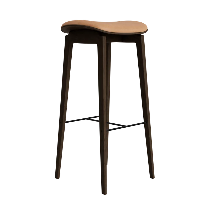 NY11 Counter & Bar w/o Backrest van NORR11 in Dark Smoked Oak, Dunes Camel 21004, H75 – productfoto 2 van 2