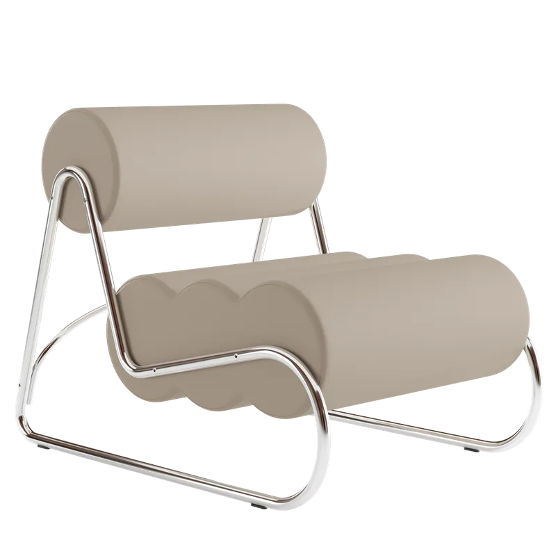 Fave Chair van NORR11 in Chrome, Spectrum Mineral 30160 – productfoto