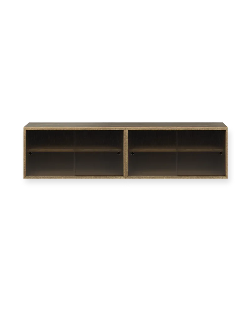 Hifive glass oppbevaringssystem von Northern in Smoked oak, Veggmontert, 150 cm – Produktfoto