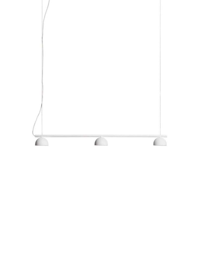 Blush rail 3 pendellampe von Northern in White – Produktfoto