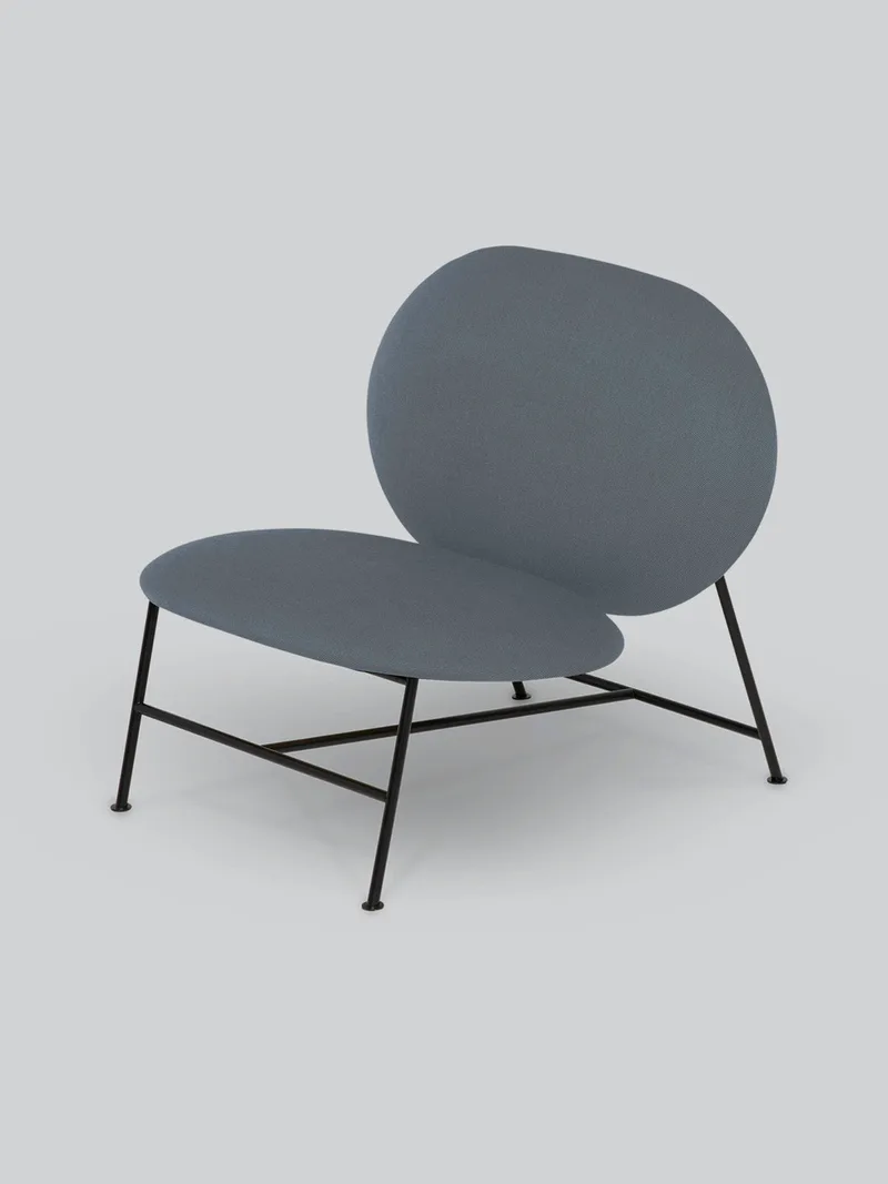 Oblong loungestol by Northern in Gråblå (Brusvik 94) – product photo