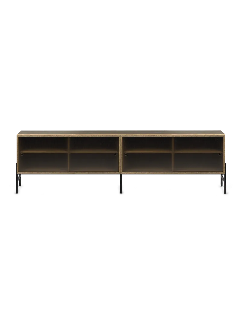 Hifive glass oppbevaringssystem von Northern in Smoked oak, Lave bein, 200 cm – Produktfoto