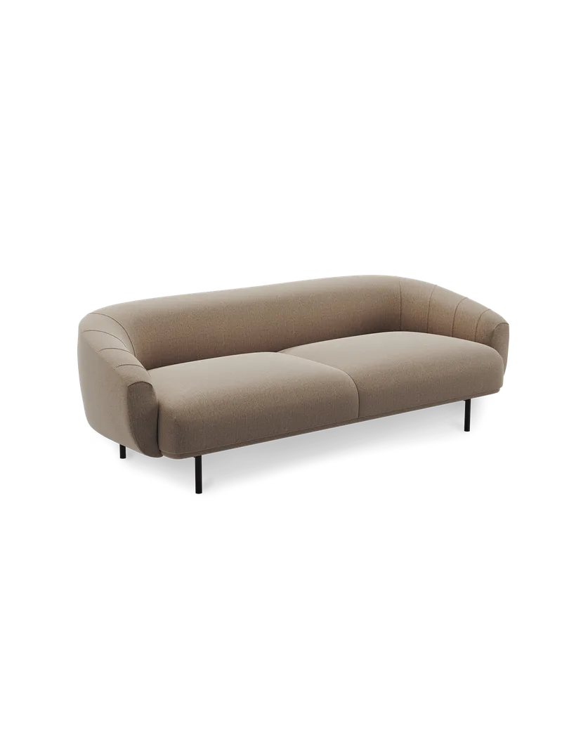 Plis 3-seters sofa by Northern in Lysebrun (Brusvik 65) – product photo