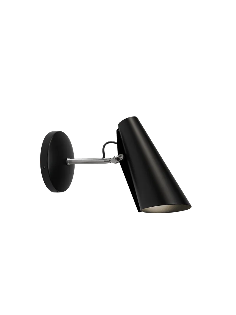Birdy vegglampe van Northern in Svart/Stål – productfoto