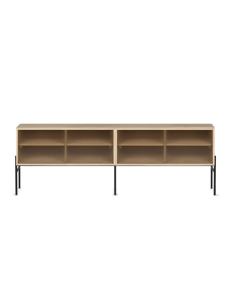 Hifive glass oppbevaringssystem von Northern in Light oiled oak, Høye ben, 200 cm – Produktfoto