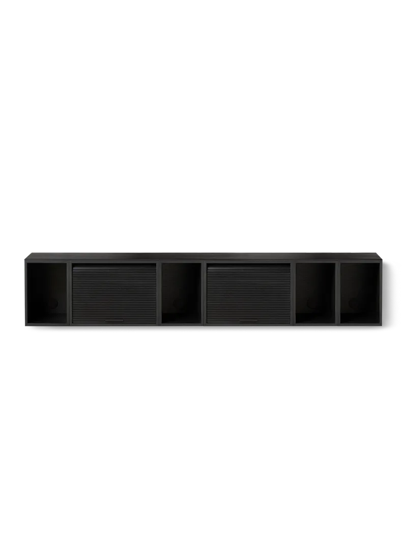 Hifive oppbevaringssystem by Northern in Veggmontert, Black painted oak, 200 cm – product photo