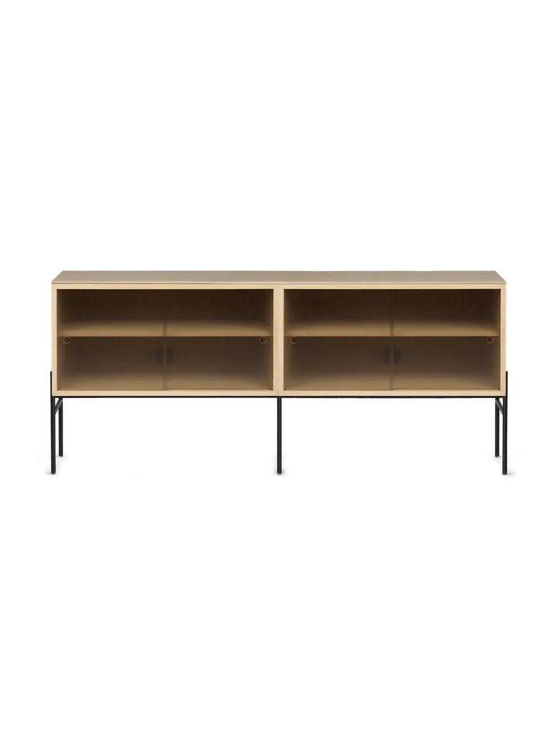 Hifive glass oppbevaringssystem von Northern in Light oiled oak, Høye ben, 150 cm – Produktfoto