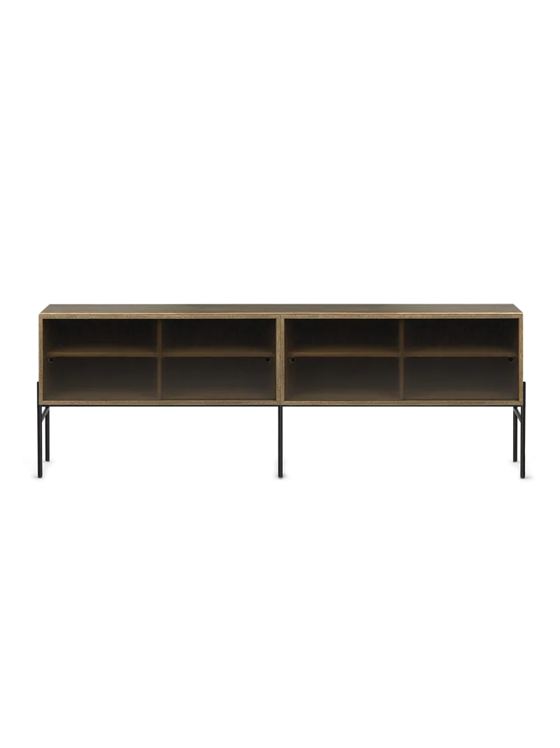 Hifive glass oppbevaringssystem by Northern in Smoked oak, Høye ben, 200 cm – product photo
