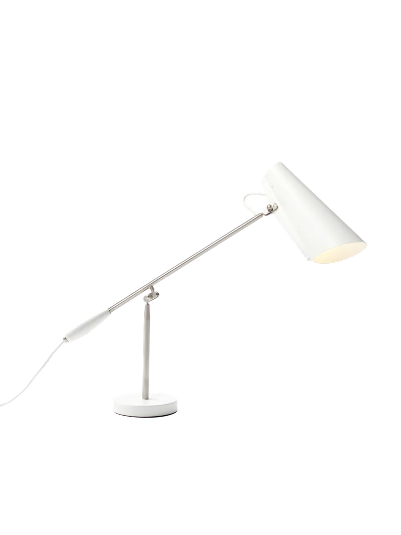 Birdy bordlampe by Northern in Hvit/Stål – product photo