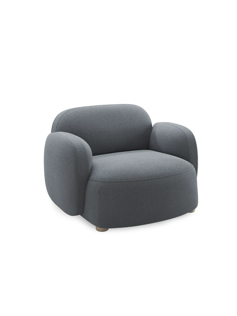 Gem loungestol m/armlener de Northern en Grey blue (Brusvik 94) – photo du produit