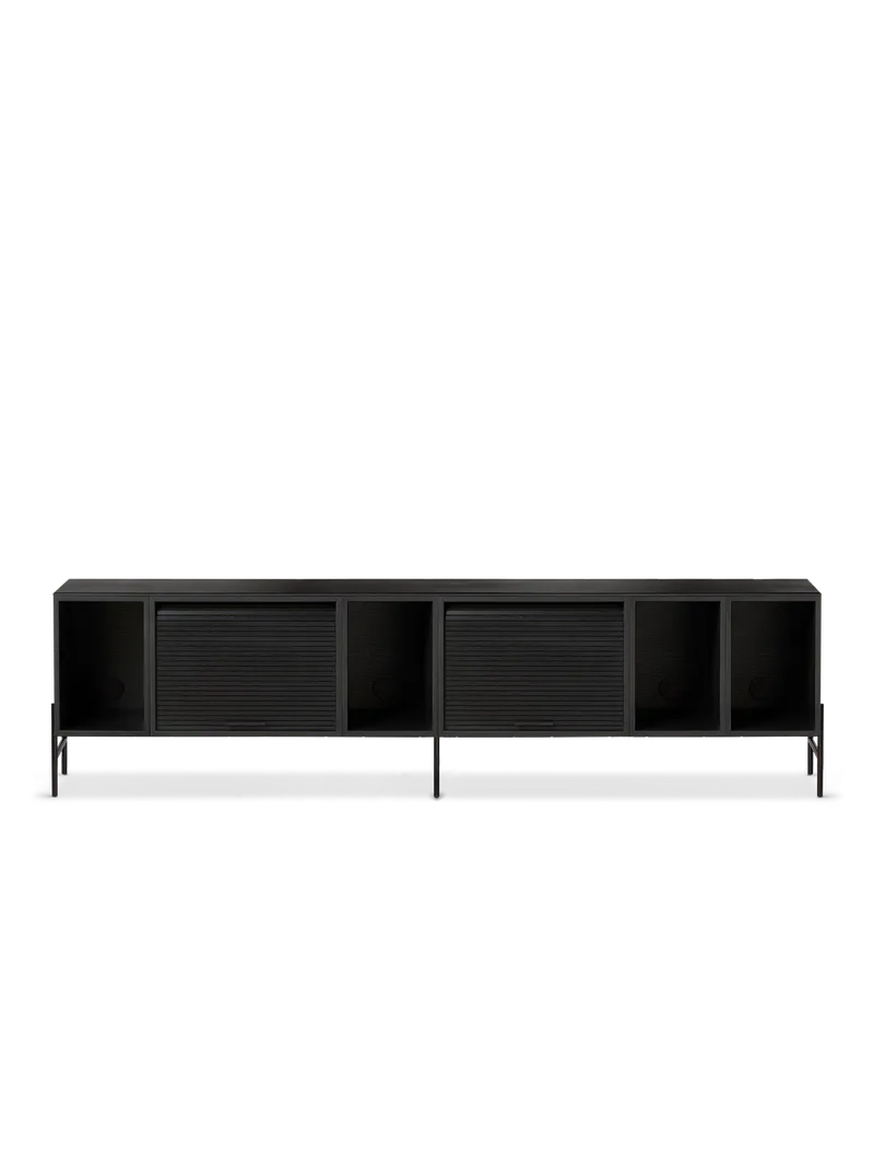 Hifive oppbevaringssystem von Northern in Lave bein, Black painted oak, 200 cm – Produktfoto