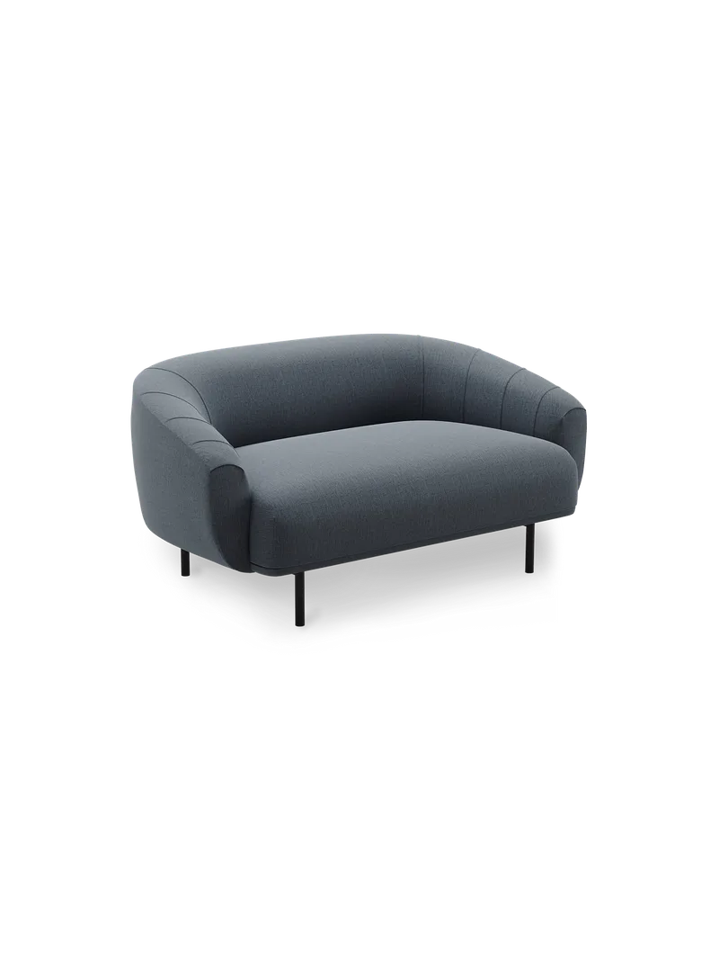 Plis 2-seters sofa von Northern in Gråblå (Brusvik 94) – Produktfoto