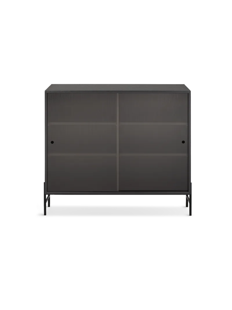 Hifive glasskap von Northern in Lave ben, Black painted oak, 100 cm – Produktfoto