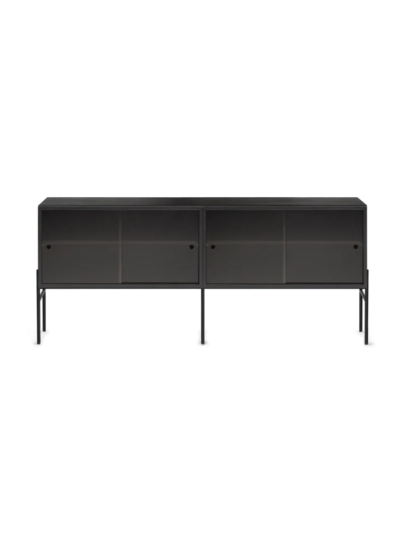 Hifive glass oppbevaringssystem by Northern in Black painted oak, Høye ben, 150 cm – product photo