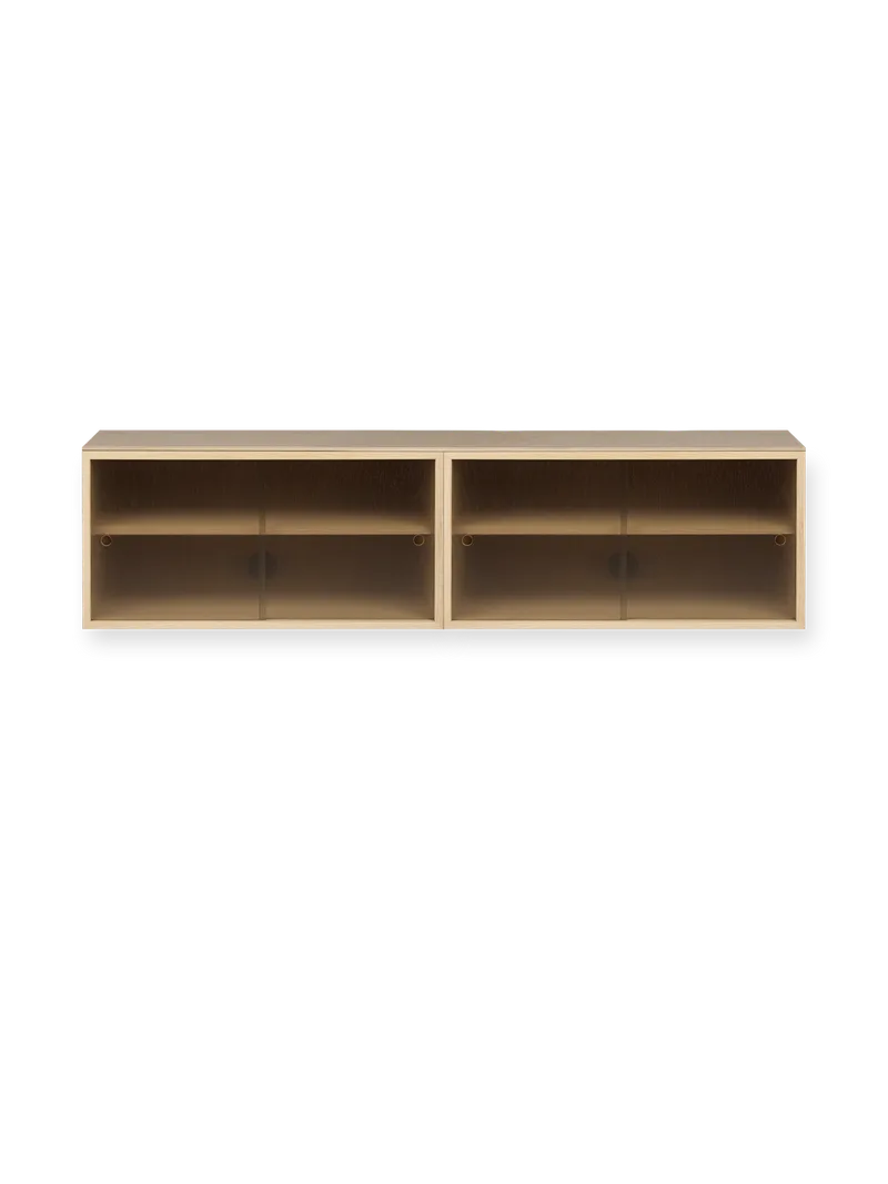 Hifive glass oppbevaringssystem von Northern in Light oiled oak, Veggmontert, 150 cm – Produktfoto