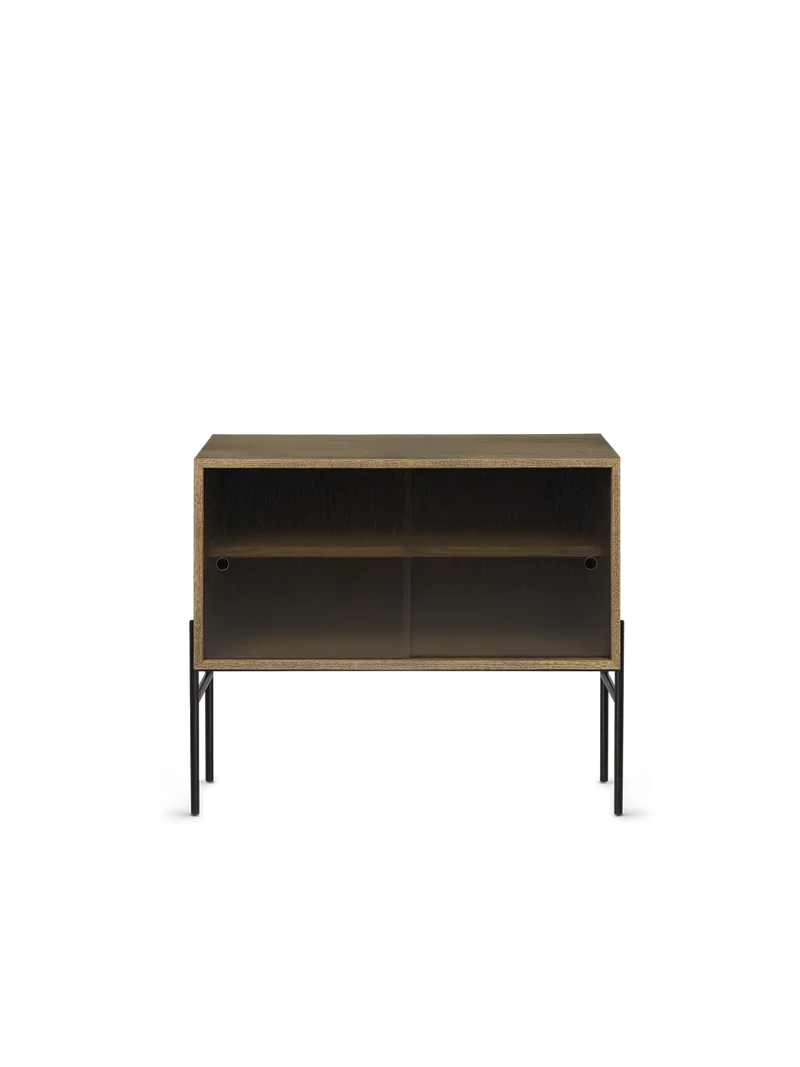 Hifive glass oppbevaringssystem von Northern in Smoked oak, Høye ben, 75 cm – Produktfoto