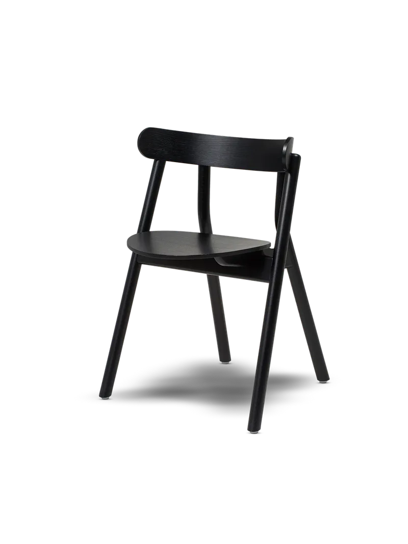 Oaki spisestol by Northern in Svartmalt eik, Ingen polstring – product photo