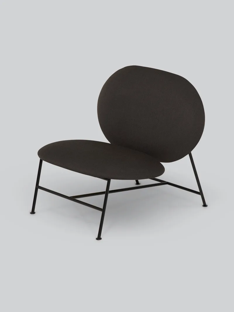 Oblong loungestol by Northern in Mørk grå (Brusvik 08) – product photo
