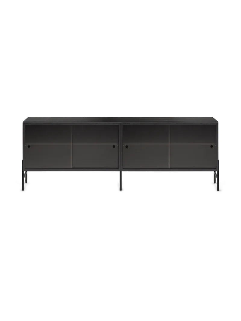 Hifive glass oppbevaringssystem by Northern in Black painted oak, Lave bein, 150 cm – product photo