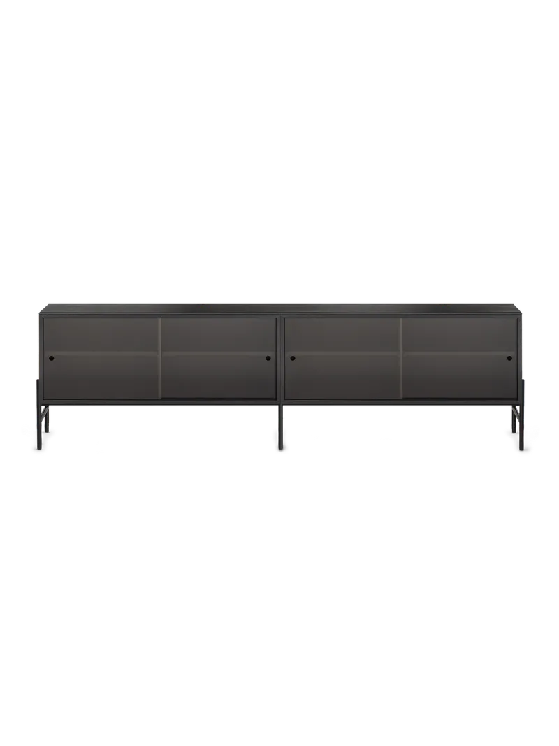 Hifive glass oppbevaringssystem von Northern in Black painted oak, Lave bein, 200 cm – Produktfoto