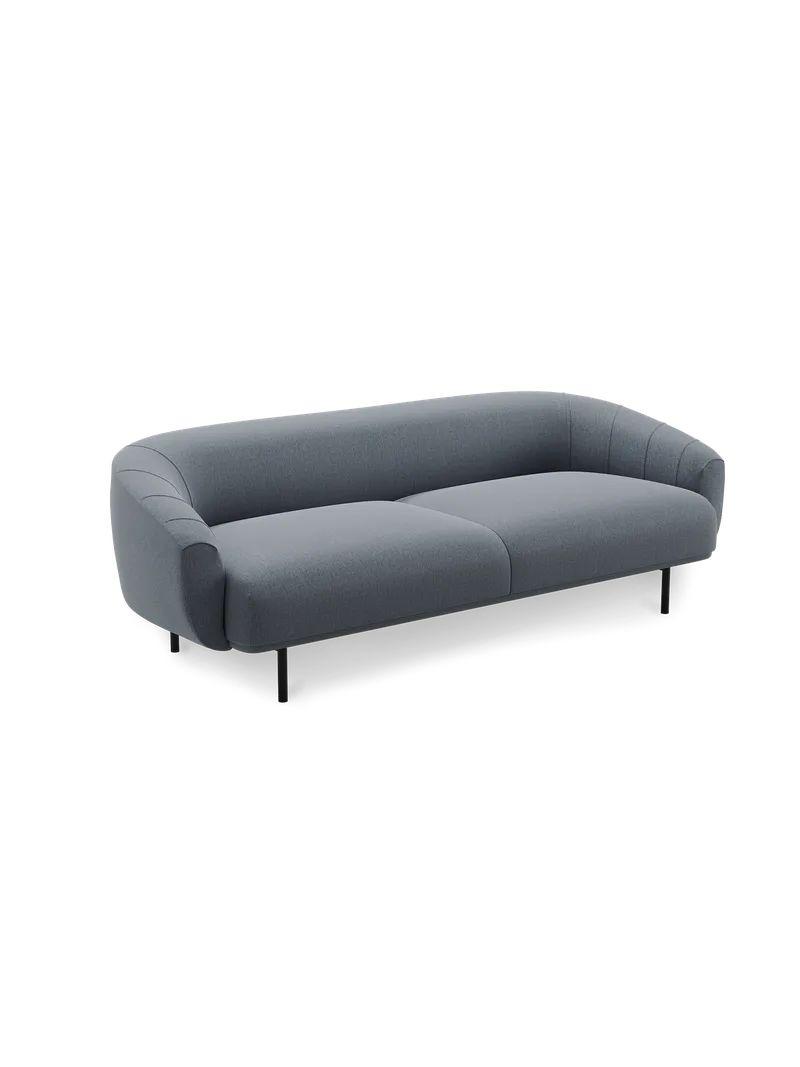 Plis 3-seters sofa von Northern in Gråblå (Brusvik 94) – Produktfoto