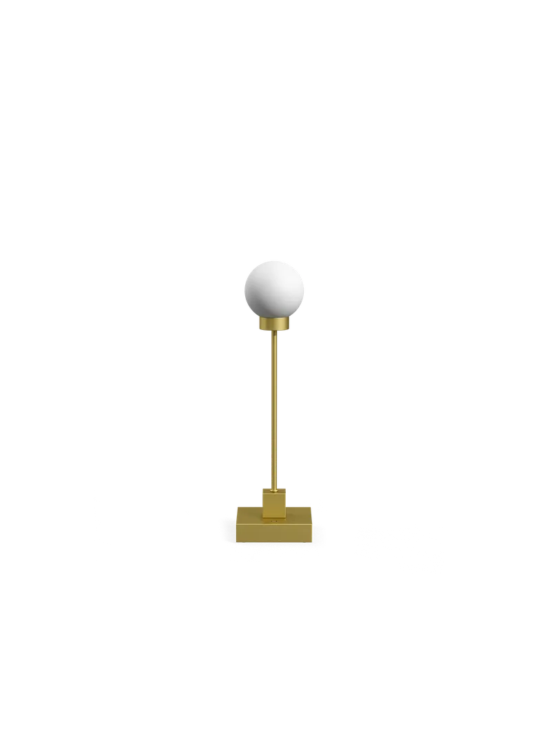 Snowball oppladbar bordlampe by Northern in Brass – product photo