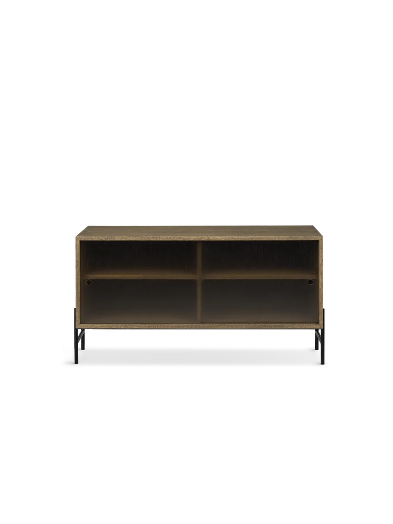 Hifive glass oppbevaringssystem van Northern in Smoked oak, Lave bein, 100 cm – productfoto
