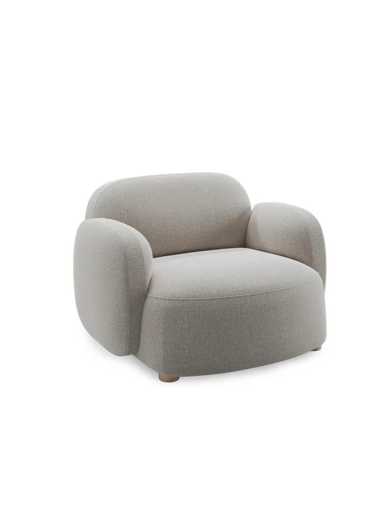 Gem loungestol m/armlener by Northern in Warm light grey (Brusvik 02) – product photo