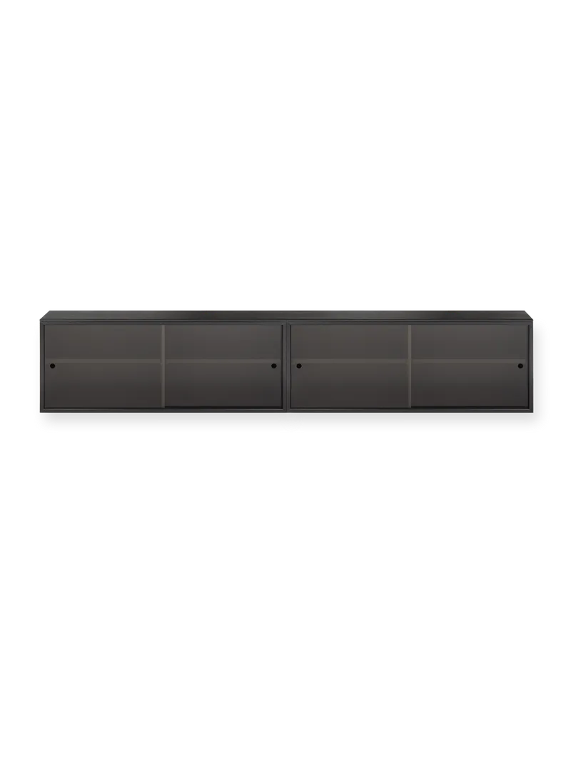 Hifive glass oppbevaringssystem von Northern in Black painted oak, Veggmontert, 200 cm – Produktfoto
