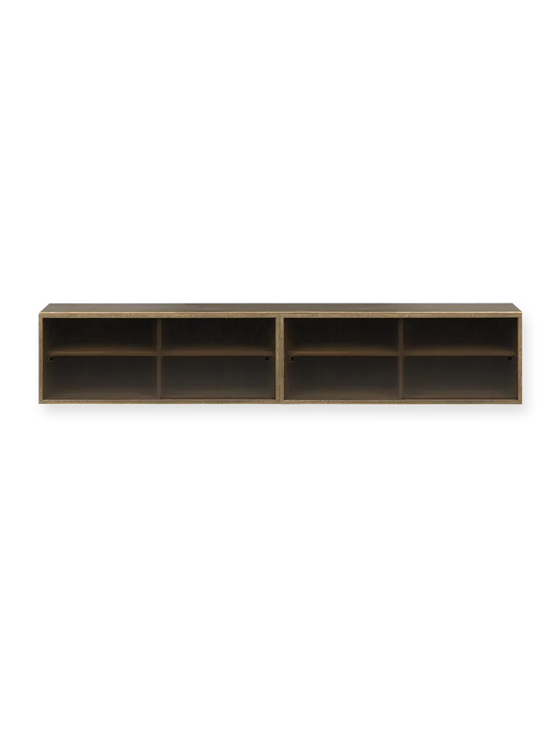 Hifive glass oppbevaringssystem van Northern in Smoked oak, Veggmontert, 200 cm – productfoto