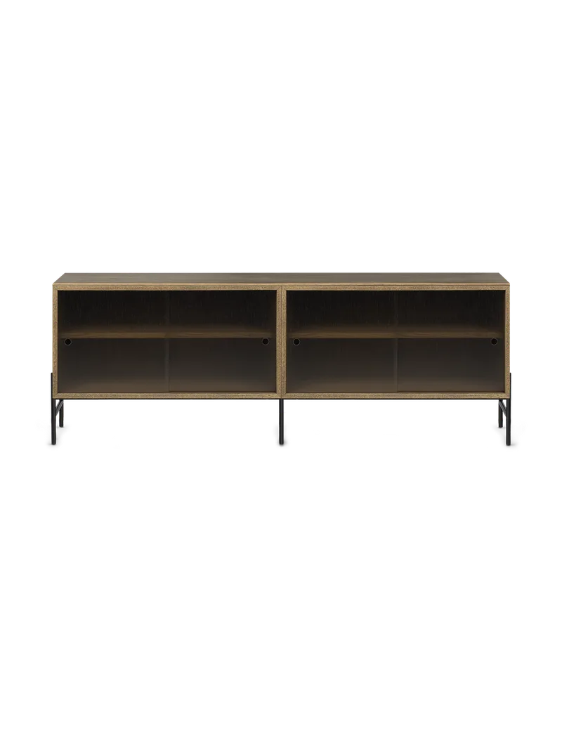 Hifive glass oppbevaringssystem von Northern in Smoked oak, Lave bein, 150 cm – Produktfoto