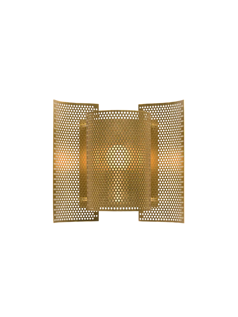 Butterfly perforert vegglampe by Northern in Brass – product photo