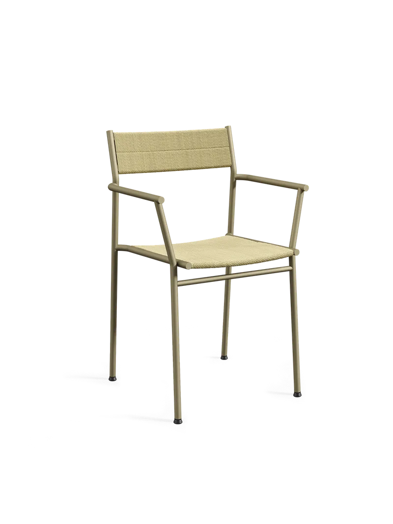 Vev spisestol m/armlener de Northern en Gråbeige / Naturtau – photo du produit