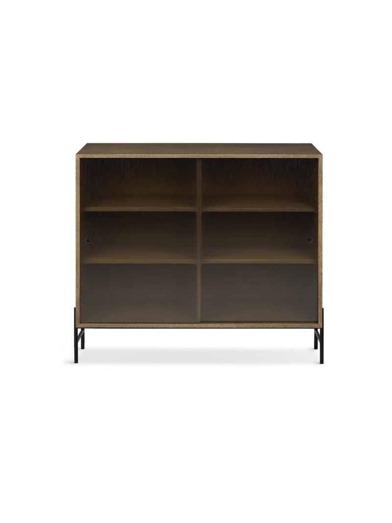 Hifive glasskap von Northern in Lave ben, Smoked oak, 100 cm – Produktfoto