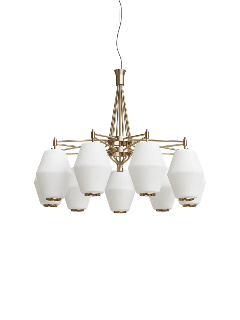 Dahl lysekrone by Northern in Stor, Brass – product photo