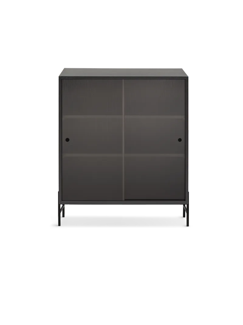 Hifive glasskap von Northern in Lave ben, Black painted oak, 75 cm – Produktfoto