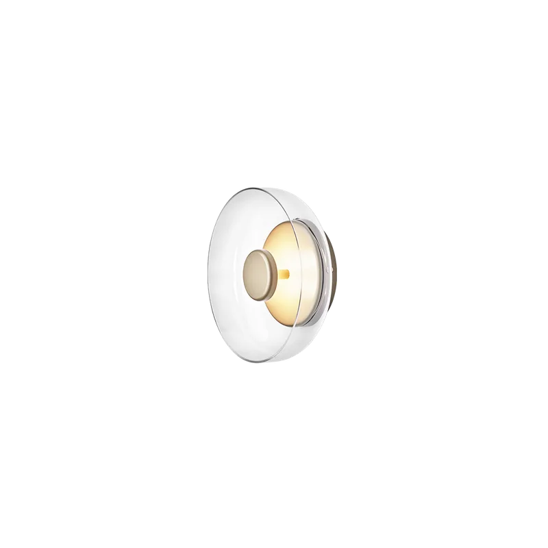 Blossi Wall Ø23 Lampe by Nuura in Nordic gold / clear – product photo