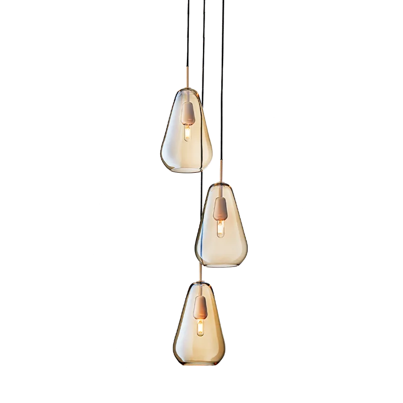 Anoli 3 Lysekrone by Nuura in Nordic gold / gold – product photo