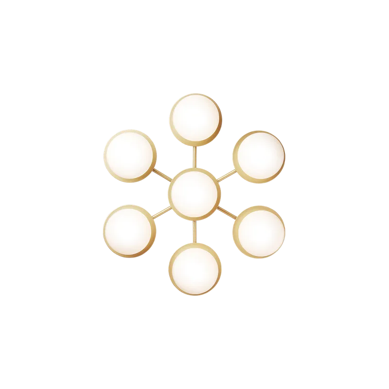 Liila Star Væglampe by Nuura in Nordic gold / opal – product photo