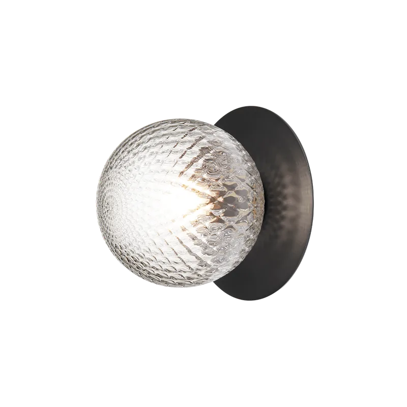 Liila 1 Outdoor Wall Lamp by Nuura in Black / optic clear – product photo