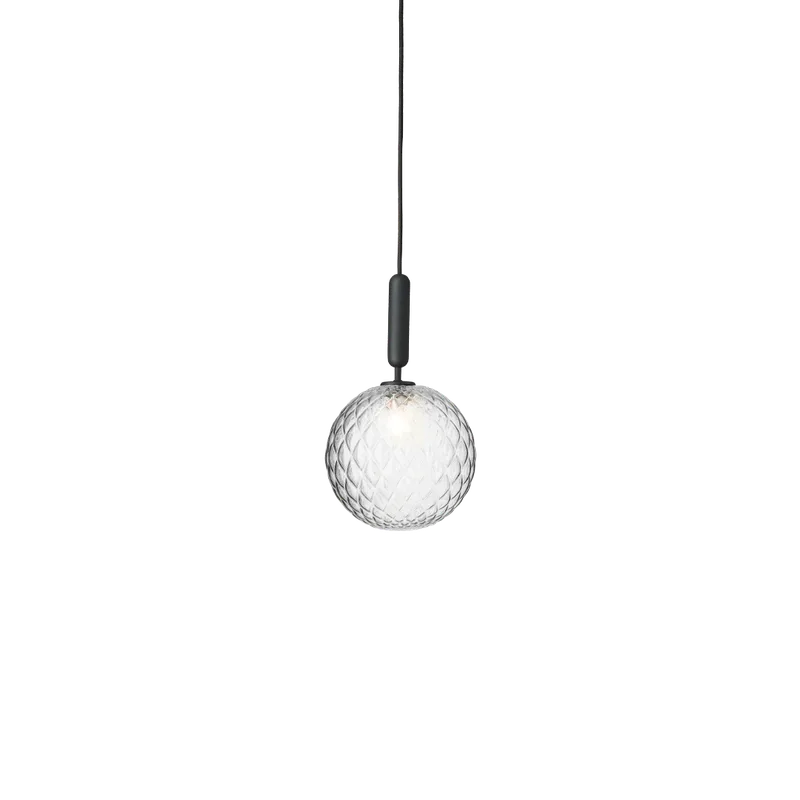 Miira 1 Large Pendel by Nuura in Rock grey / optic clear – product photo