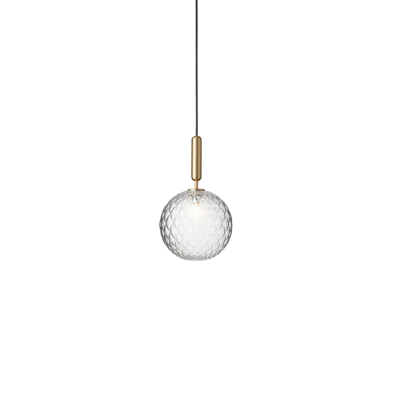 Miira 1 Large Pendel by Nuura in Brass / optic clear – product photo
