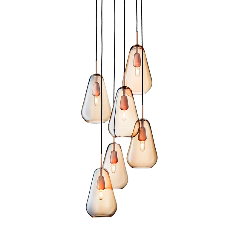 Anoli 6 Lysekrone by Nuura in Nordic gold / gold – product photo