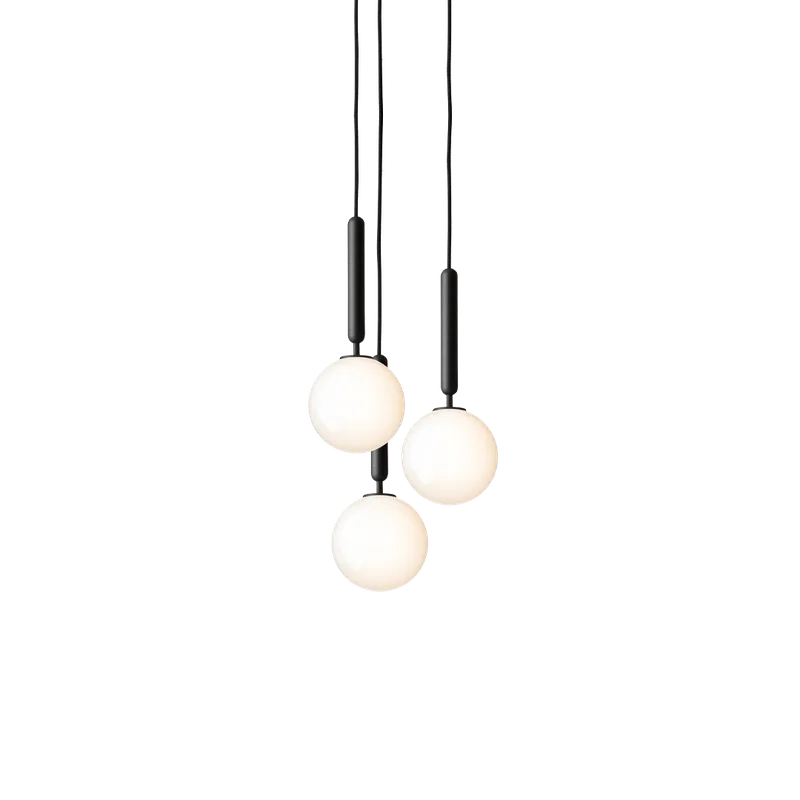 Miira 3 Lysekrone by Nuura in Rock grey / opal – product photo