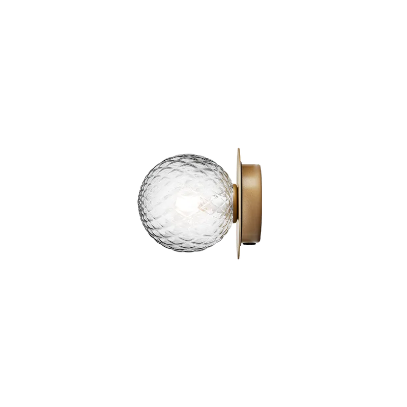 Liila 1 Small Væglampe van Nuura in Nordic gold / optic clear – productfoto