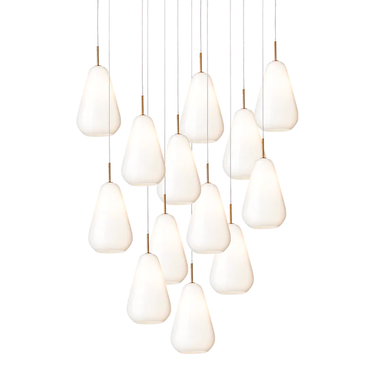 Anoli 13 Lysekrone von Nuura in Nordic gold / opal – Produktfoto