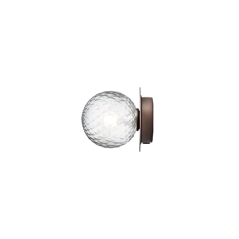 Liila 1 Small Væglampe von Nuura in Dark bronze / optic clear – Produktfoto