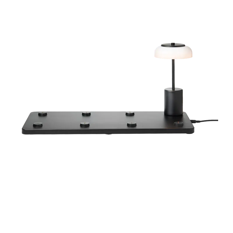 Blossi Table Mini 8 pcs set Lampe by Nuura in Portable PRO, black / opal – product photo