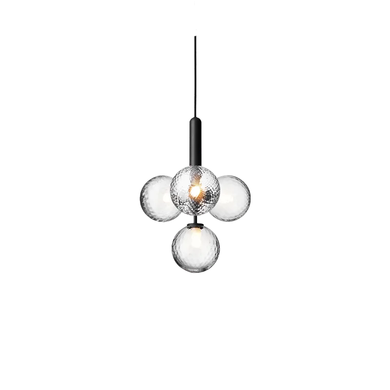 Miira 4 Lysekrone de Nuura en Rock grey / optic clear – photo du produit